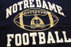 画像2: 90s USA製 Championチャンピオン NOTRE DAME FOOTBALL リバースウィーブ スウェット 紺 XL (2)