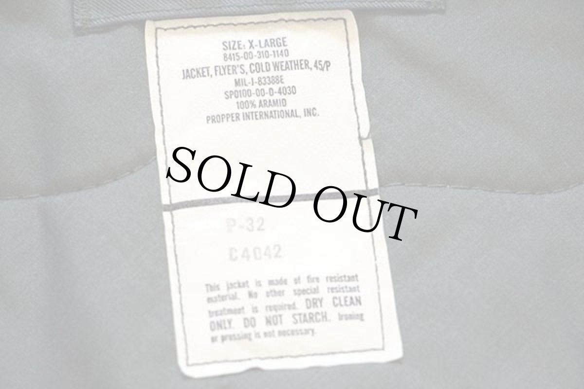 画像4: デッドストック★00s 米軍 USAF CWU-45/P アラミド フライトジャケット XL (4)