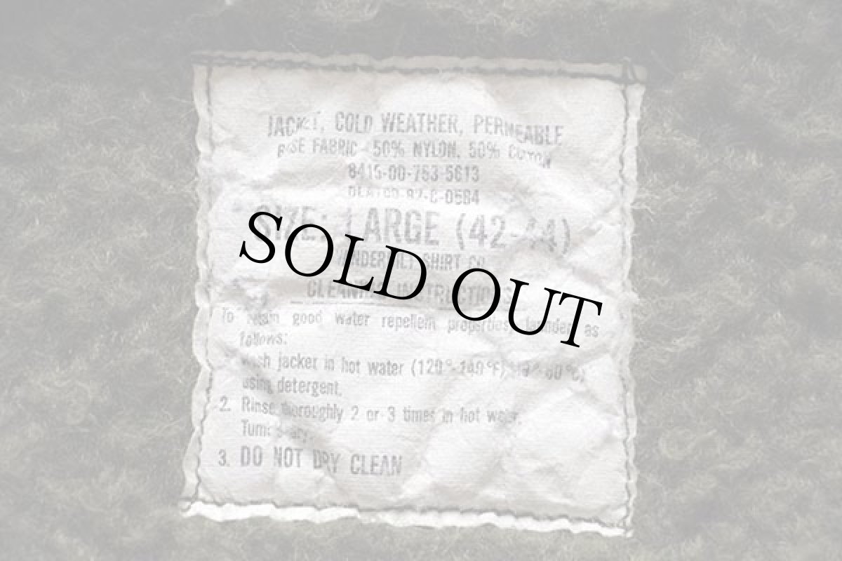 画像5: 80s 米軍 U.S.NAVY A-2 ステンシル デッキジャケット オリーブ L (5)