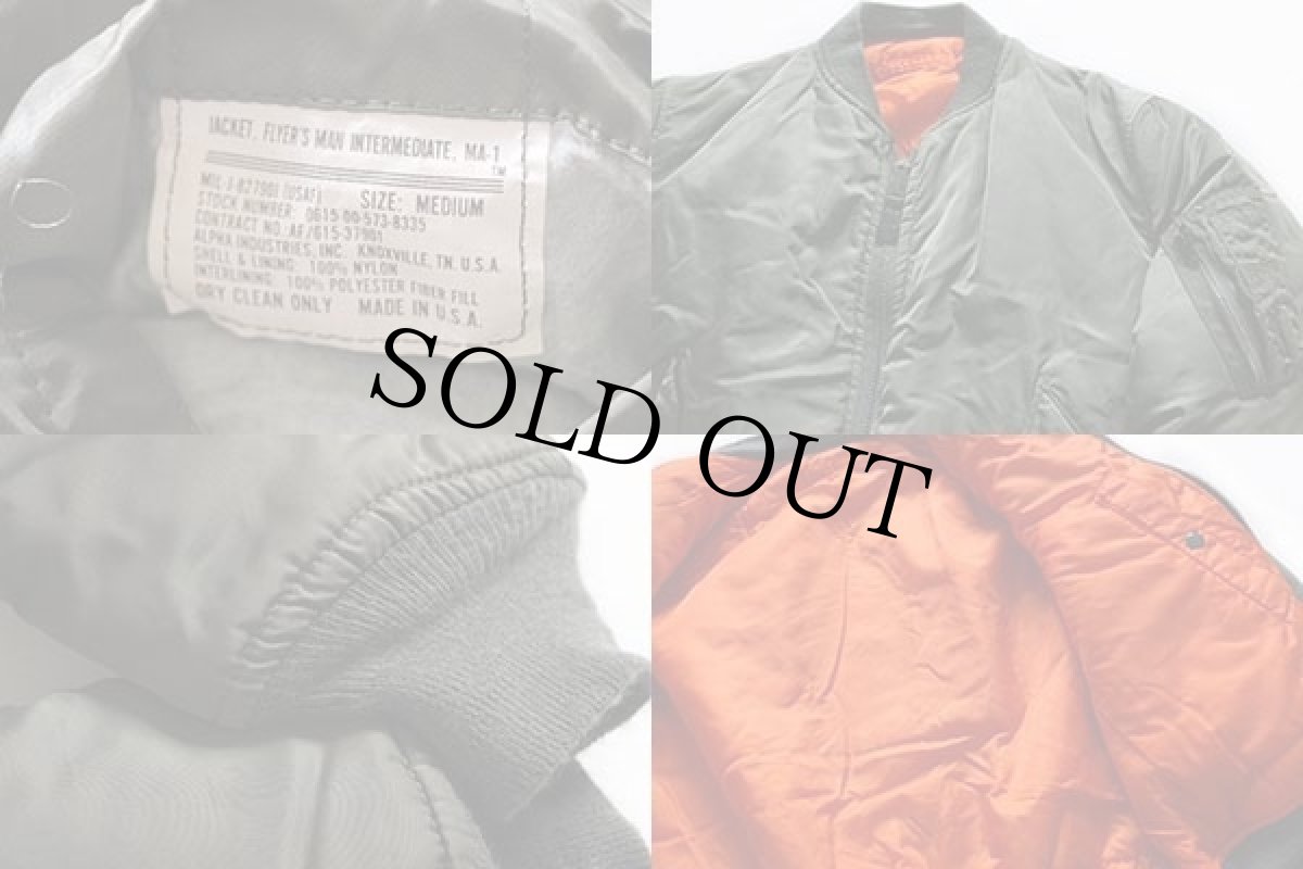 画像3: 90s USA製 ALPHAアルファ MA-1 フライトジャケット M (3)
