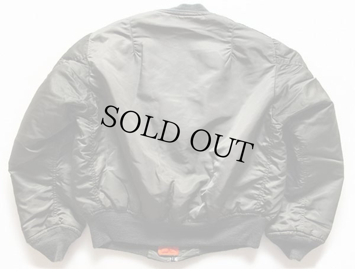 画像2: 90s USA製 ALPHAアルファ MA-1 フライトジャケット M (2)