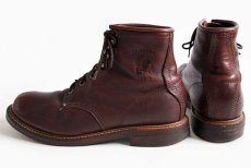 画像2: 90s USA製 Chippewaチペワ ワークブーツ 焦げ茶 8.5D (2)