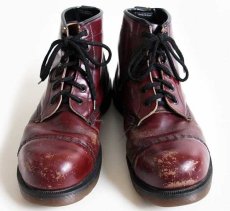 画像3: 英国製 DR.MARTENSドクターマーチン キャップトゥ 6ホールブーツ チェリーレッド UK8 (3)