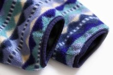 画像6: 90s USA製 patagoniaパタゴニア ダイヤモンド 総柄 フリース スナップT M (6)