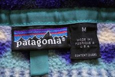 画像4: 90s USA製 patagoniaパタゴニア ダイヤモンド 総柄 フリース スナップT M (4)