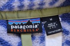 画像4: 90s USA製 patagoniaパタゴニア 総柄 シンチラ フリース スナップT M (4)
