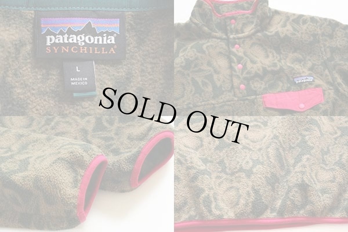 画像3: patagoniaパタゴニア フラワー 総柄 シンチラ フリース スナップT W-L (3)