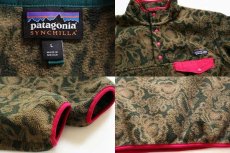 画像3: patagoniaパタゴニア フラワー 総柄 シンチラ フリース スナップT W-L (3)