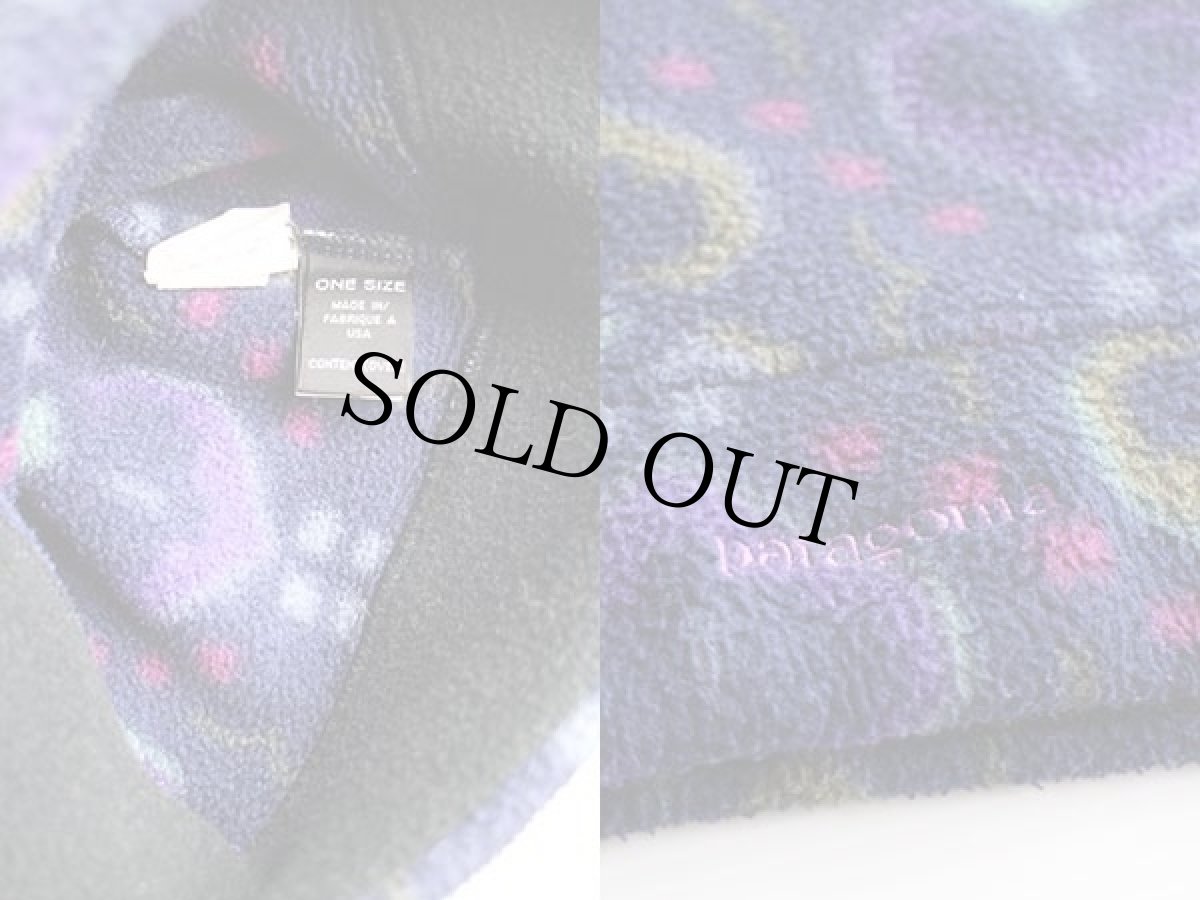 画像3: 90s USA製 patagoniaパタゴニア タペストリー 総柄 フリースキャップ (3)