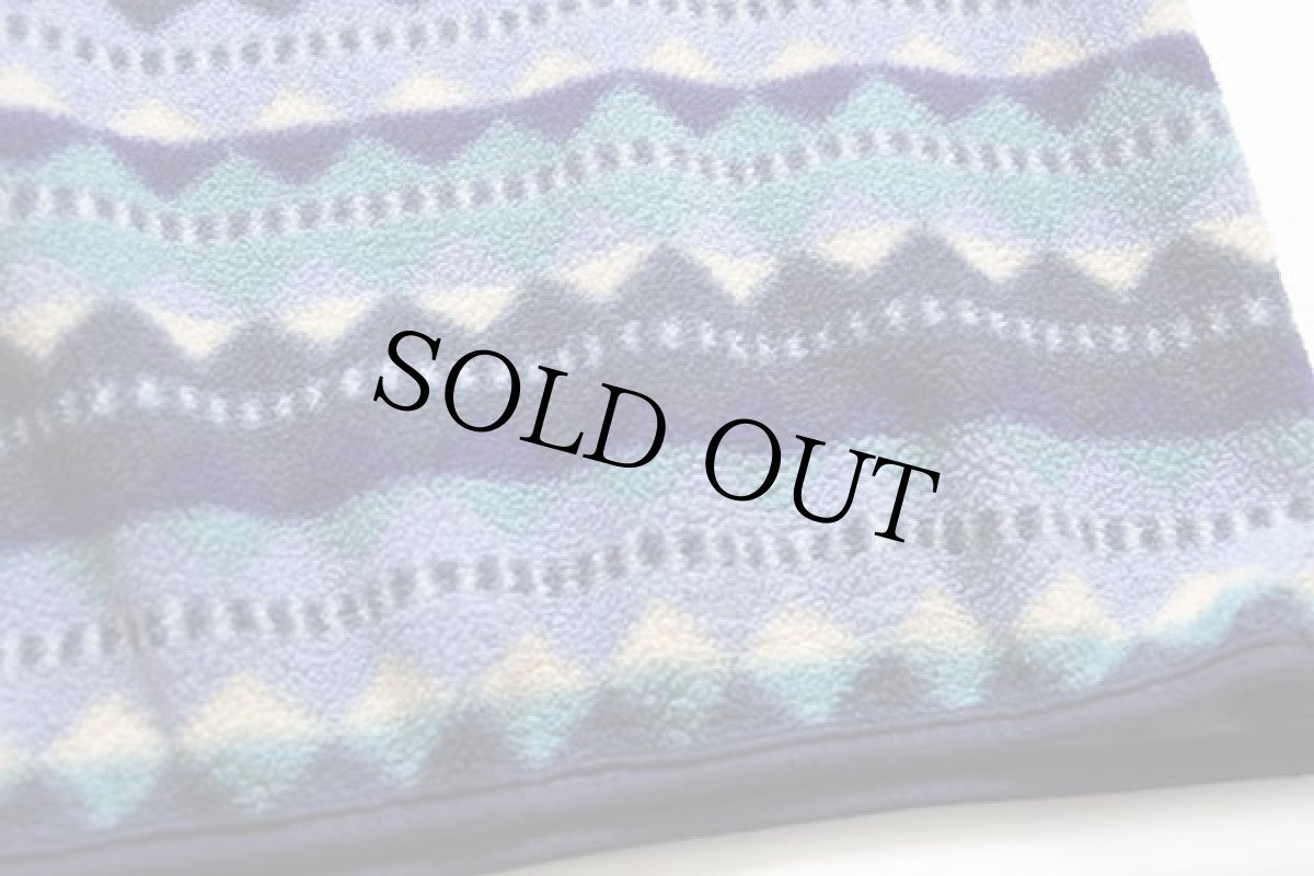 画像5: 90s USA製 patagoniaパタゴニア ダイヤモンド 総柄 フリース スナップT M (5)