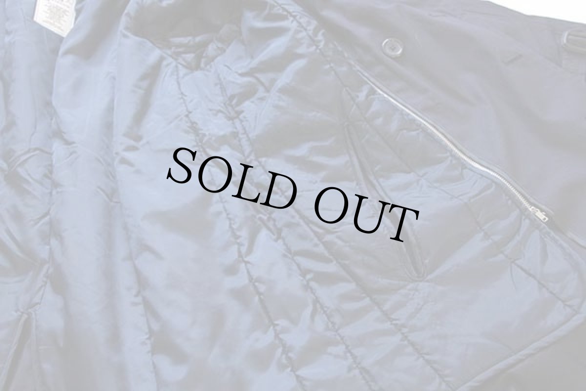 画像5: 00s 米軍 USAF キルティングライナー付き オールウェザー トレンチコート 紺 42S (5)