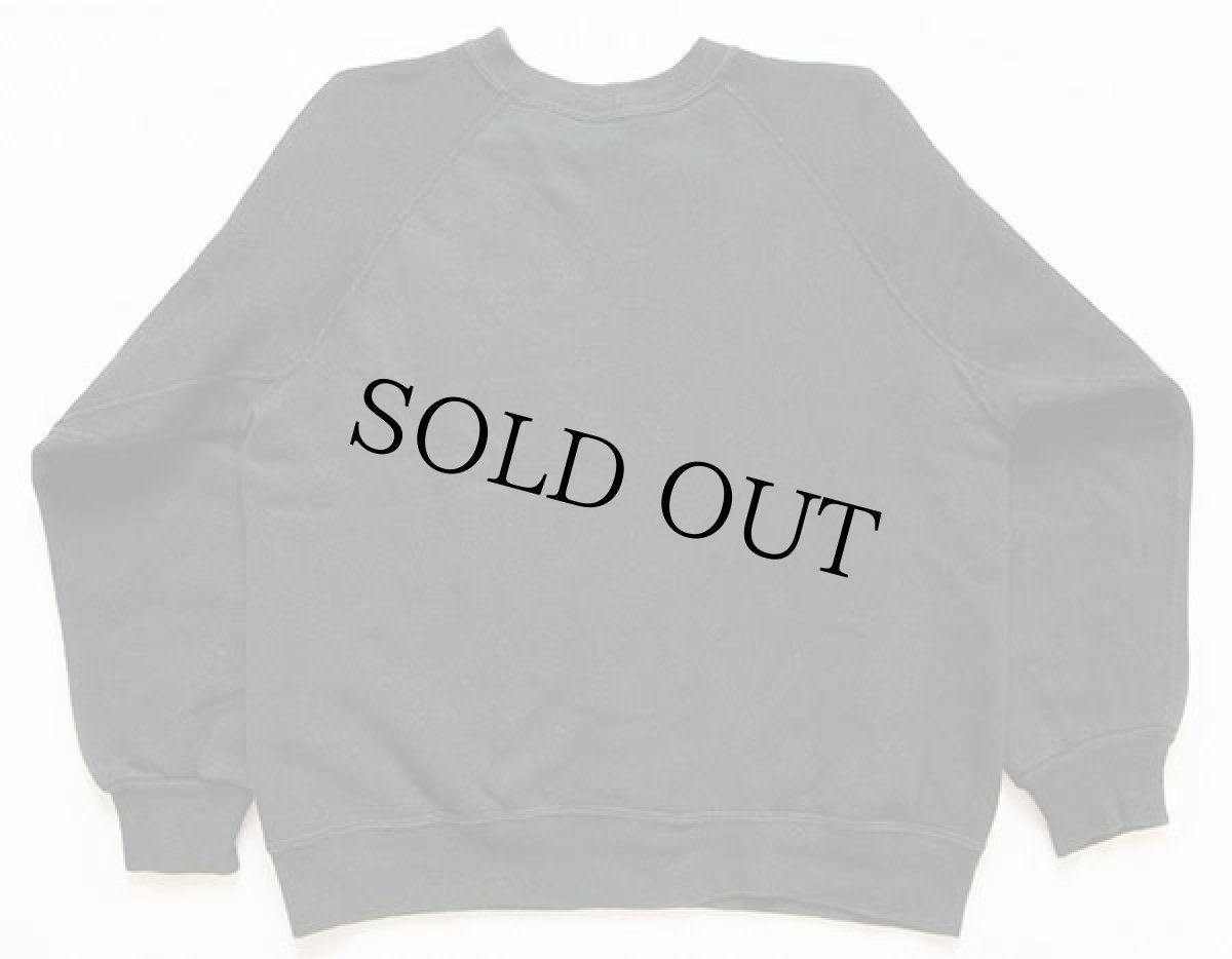 画像2: 60s DRAKE UNIVERSITY フロッキープリント コットン スウェット 黒 (2)