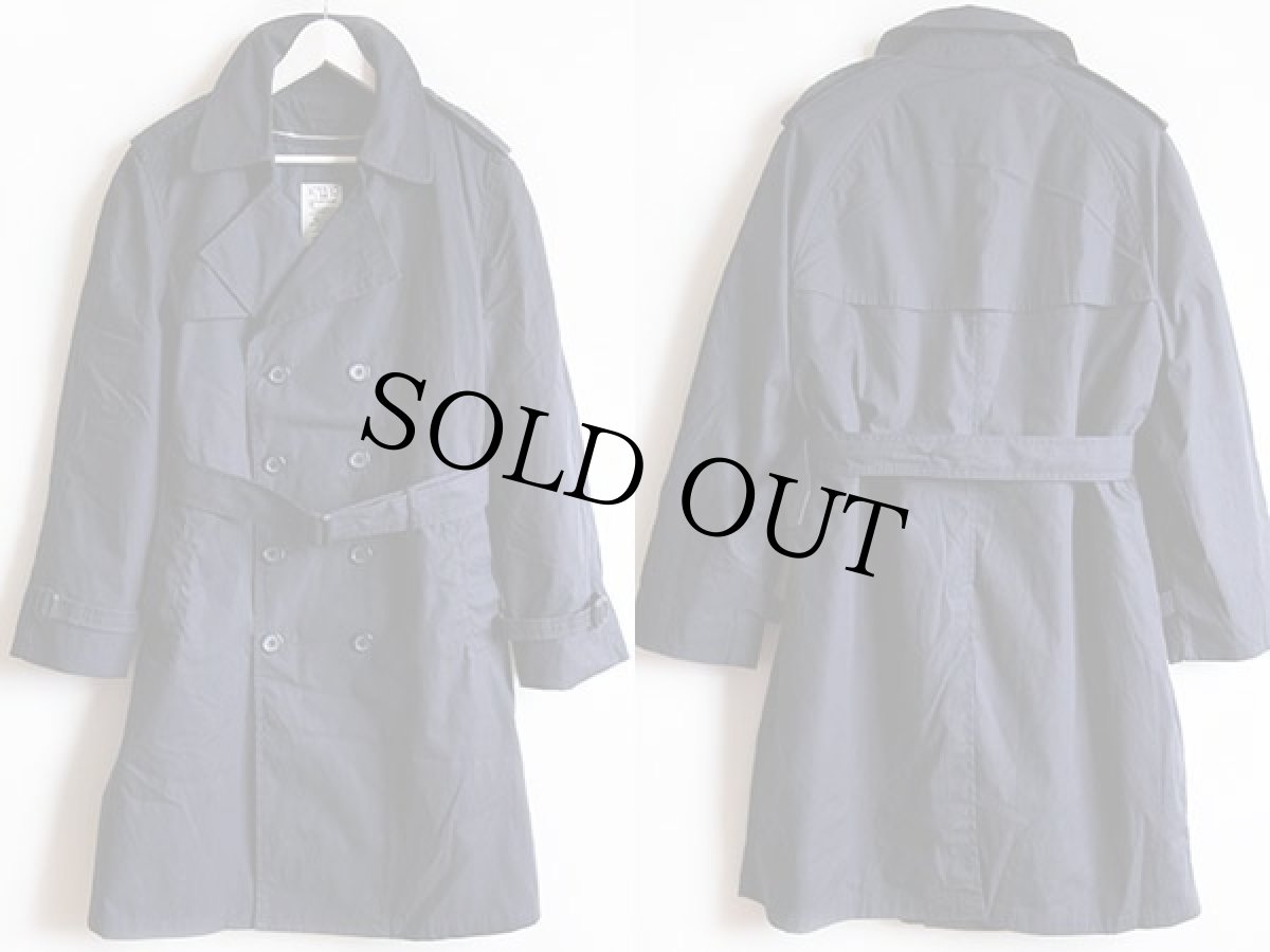 画像2: 00s 米軍 USAF キルティングライナー付き オールウェザー トレンチコート 紺 42S (2)