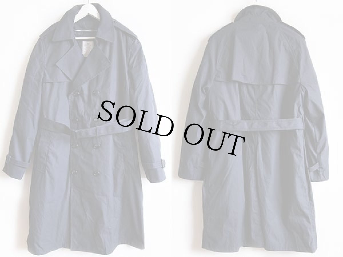 画像2: 10 米軍 USAF キルティングライナー付き オールウェザー トレンチコート 紺 44R (2)