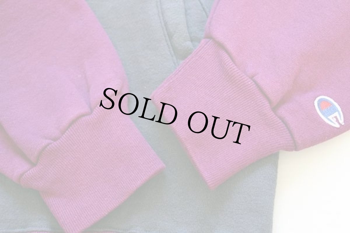 画像5: 90s USA製 Championチャンピオン ST.THOMAS TENNIS ツートン フルジップ スウェット グレー×紫 L (5)