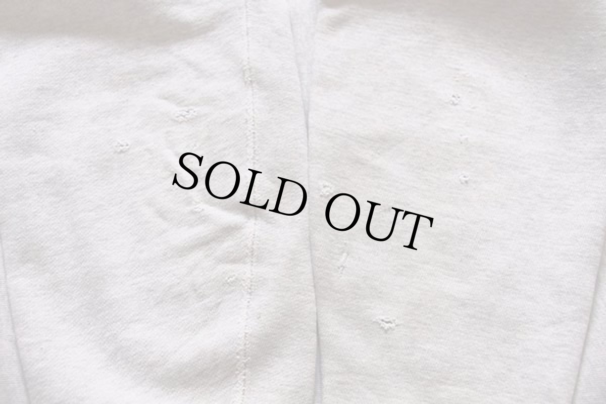 画像6: 70s USA製 Championチャンピオン 単色タグ 無地 目無し リバースウィーブ スウェット ボロ 杢ライトグレー L (6)