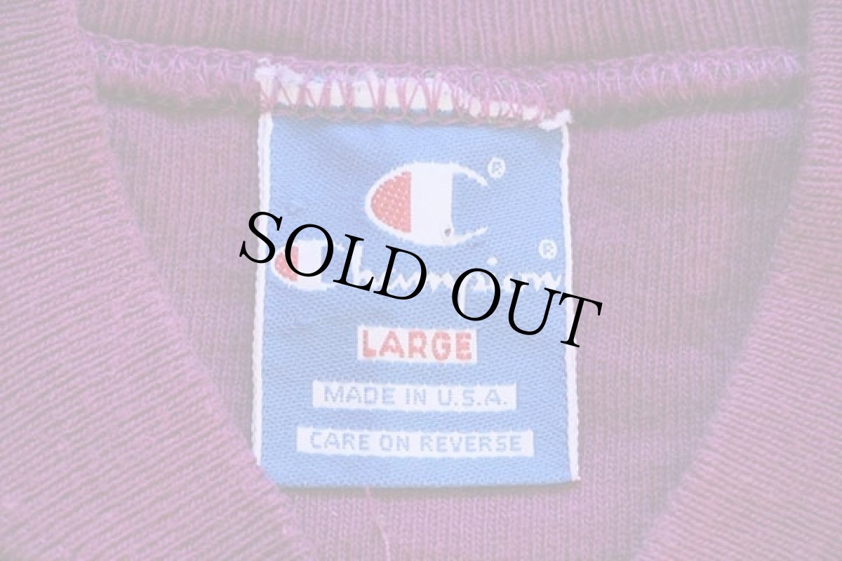 画像4: 90s USA製 Championチャンピオン ST.THOMAS TENNIS ツートン フルジップ スウェット グレー×紫 L (4)