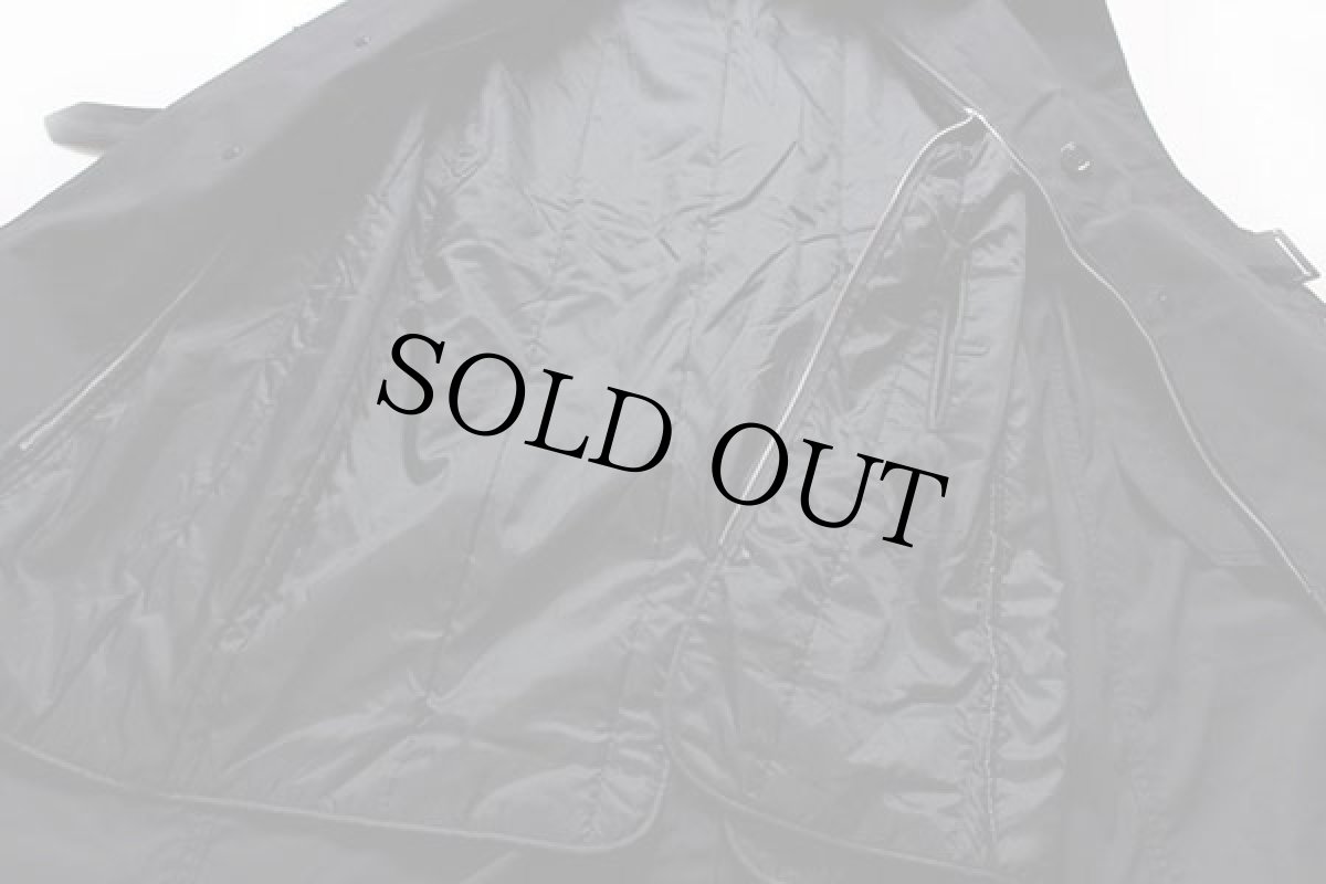 画像5: 未使用★14 米軍 U.S.ARMY キルティングライナー付き オールウェザー トレンチコート 黒 38R (5)