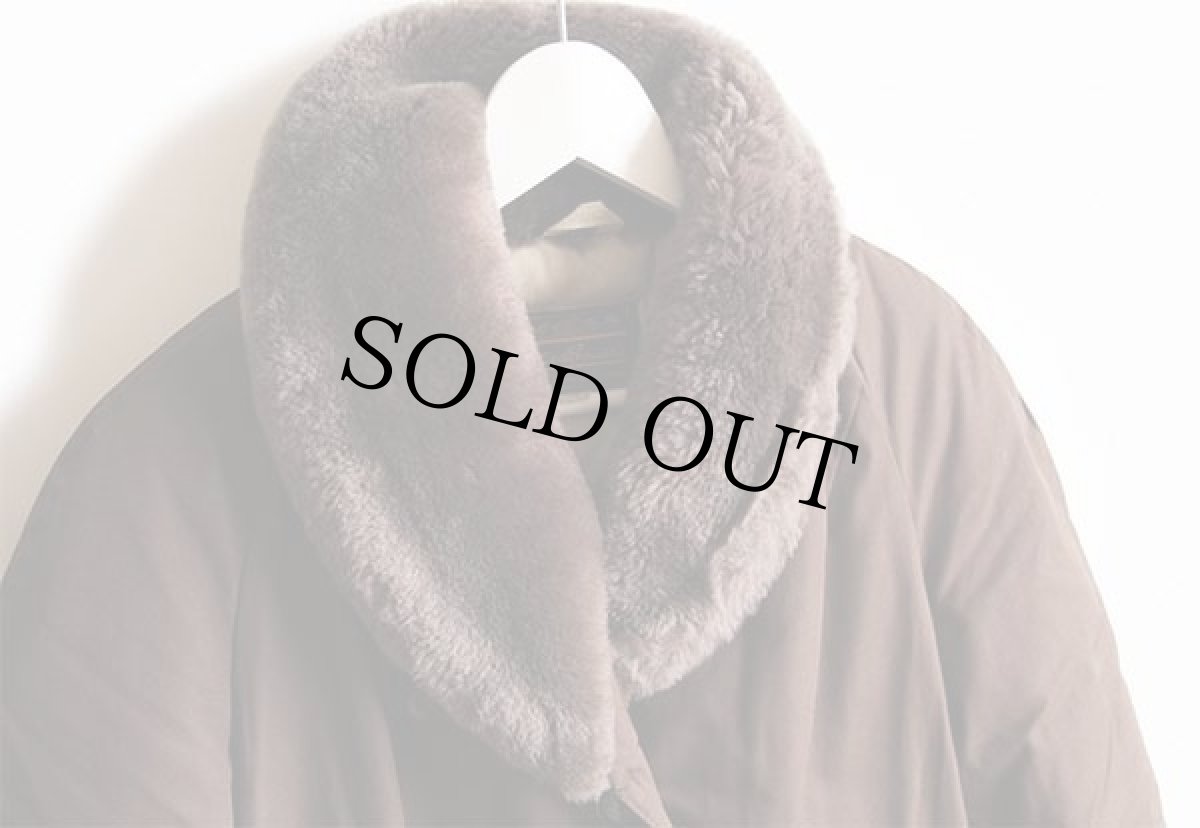 画像3: 70s EddieBauerエディーバウアー 襟ボア ショールカラー ダウンコート 焦げ茶 12 (3)