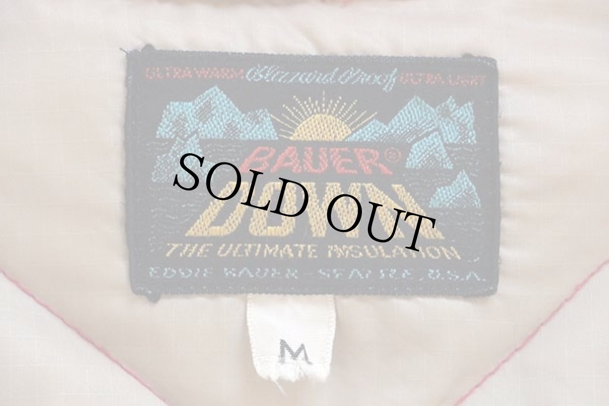 画像4: 60s BAUER DOWNバウアーダウン インナー ダウンジャケット 赤 M★EddieBauerエディーバウアー (4)