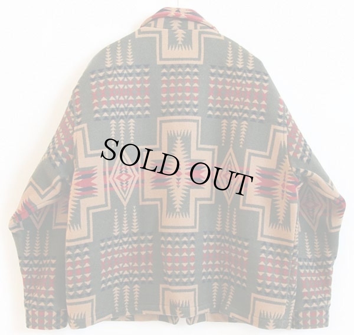 画像2: 90s USA製 PENDLETONペンドルトン ネイティブ柄 ウール ブランケット ジャケット XL (2)