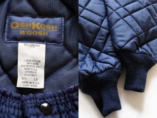 画像3: デッドストック★80s USA製 OSHKOSH B'GOSH ナイロン キルティング ライナーパンツ 紺 L/R (3)