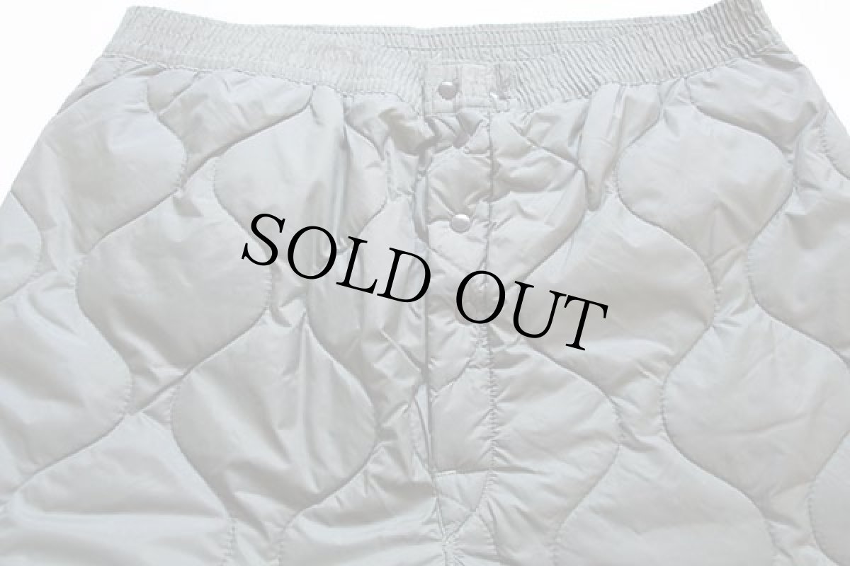 画像2: 80s 米軍 USAF CWU-9/P ナイロン キルティング ライナーパンツ セージグリーン L (2)