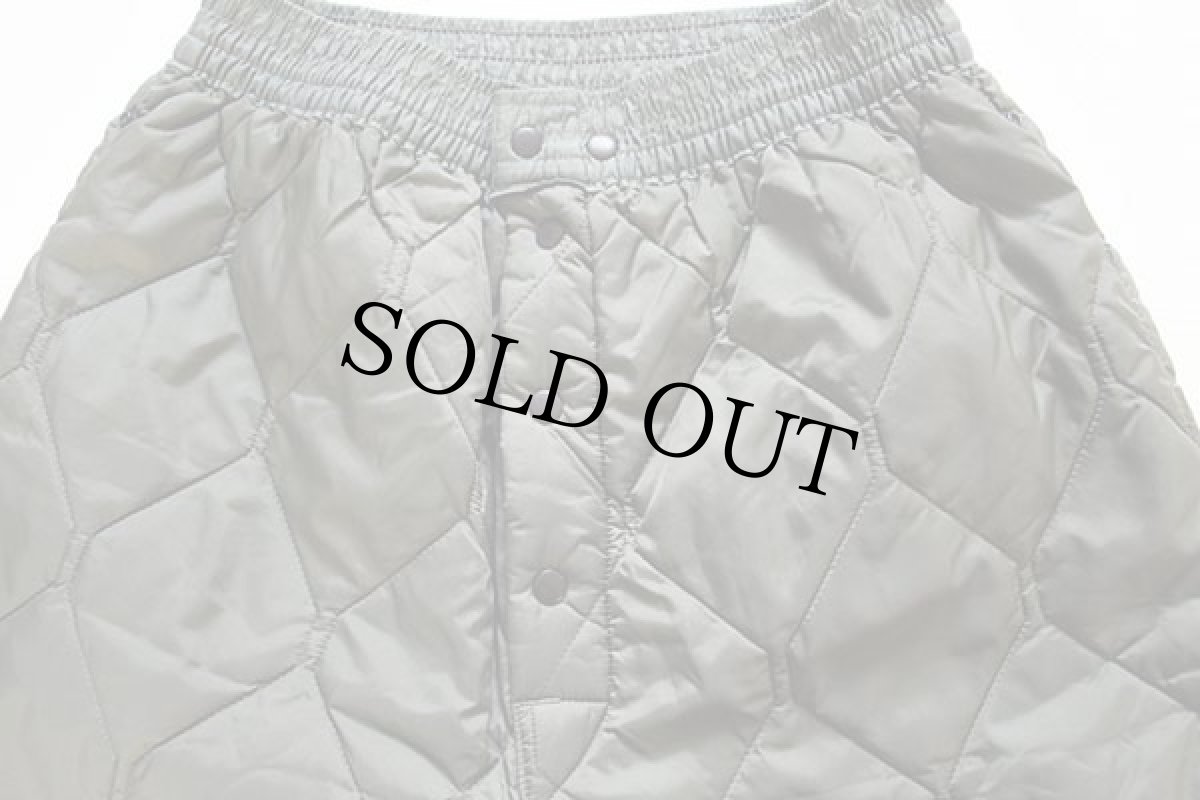 画像2: 60s 米軍 USAF CWU-9/P ナイロン キルティング ライナーパンツ 初期型 セージグリーン M (2)