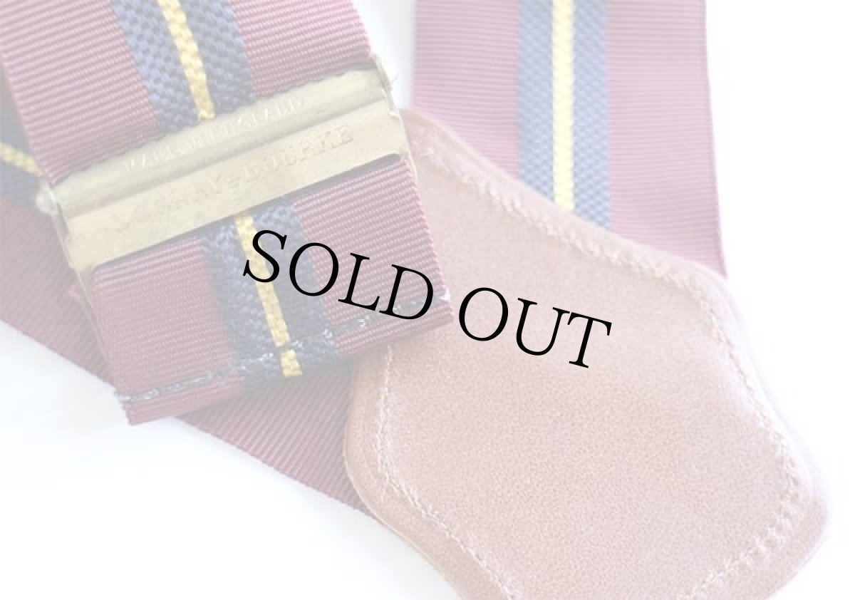 画像3: 英国製 DOONEY&BOURKE ライン入り ボタンタブ式 サスペンダー バーガンディ★1062 (3)