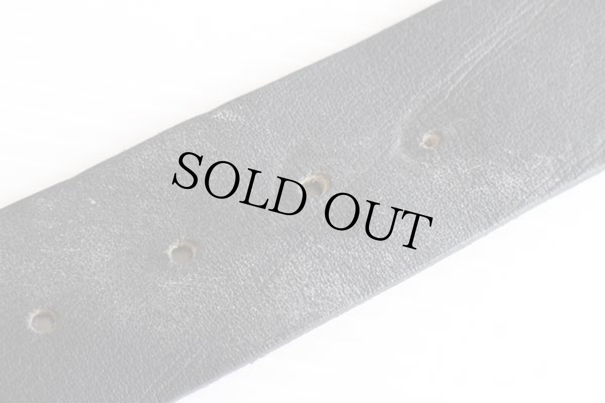 画像5: UNKNOWN インディアンヘッド コインバックル ステアハイド レザーベルト 黒 32★1134 (5)