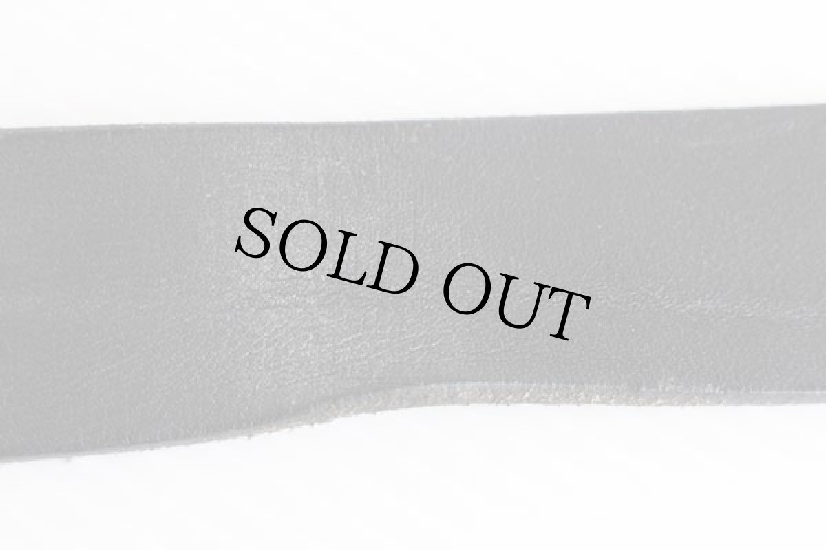 画像4: UNKNOWN インディアンヘッド コインバックル ステアハイド レザーベルト 黒 32★1134 (4)