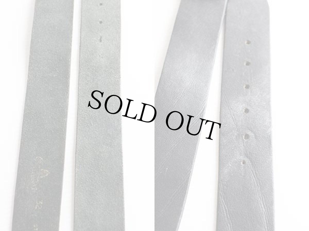 画像3: UNKNOWN インディアンヘッド コインバックル ステアハイド レザーベルト 黒 32★1134 (3)