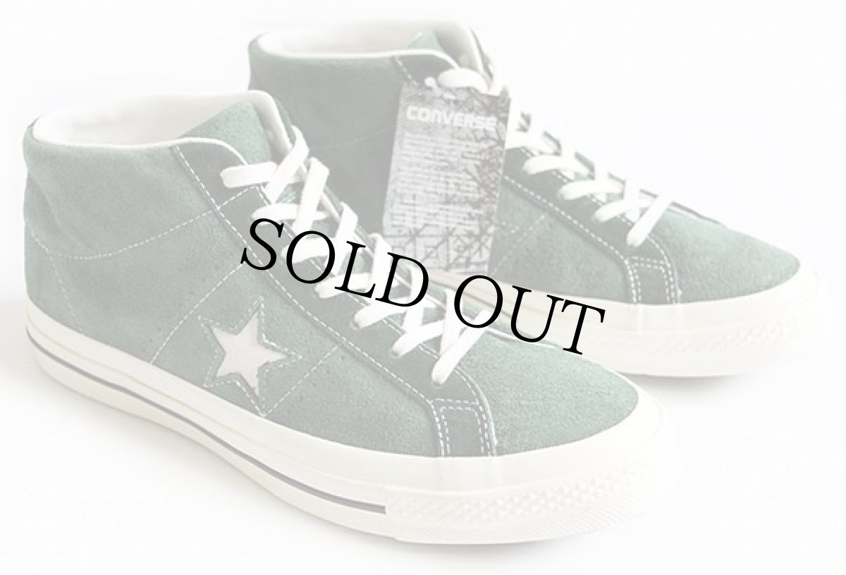 画像1: 未使用★CONVERSEコンバース Chuck Taylorチャックテイラー ONE STARワンスター MID スエード 緑 9.5 (1)