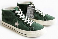 画像1: 未使用★CONVERSEコンバース Chuck Taylorチャックテイラー ONE STARワンスター MID スエード 緑 9.5 (1)