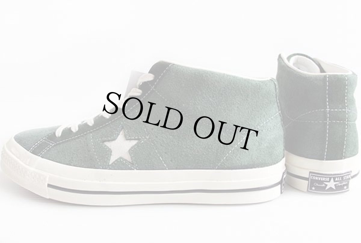 画像2: 未使用★CONVERSEコンバース Chuck Taylorチャックテイラー ONE STARワンスター MID スエード 緑 9.5 (2)