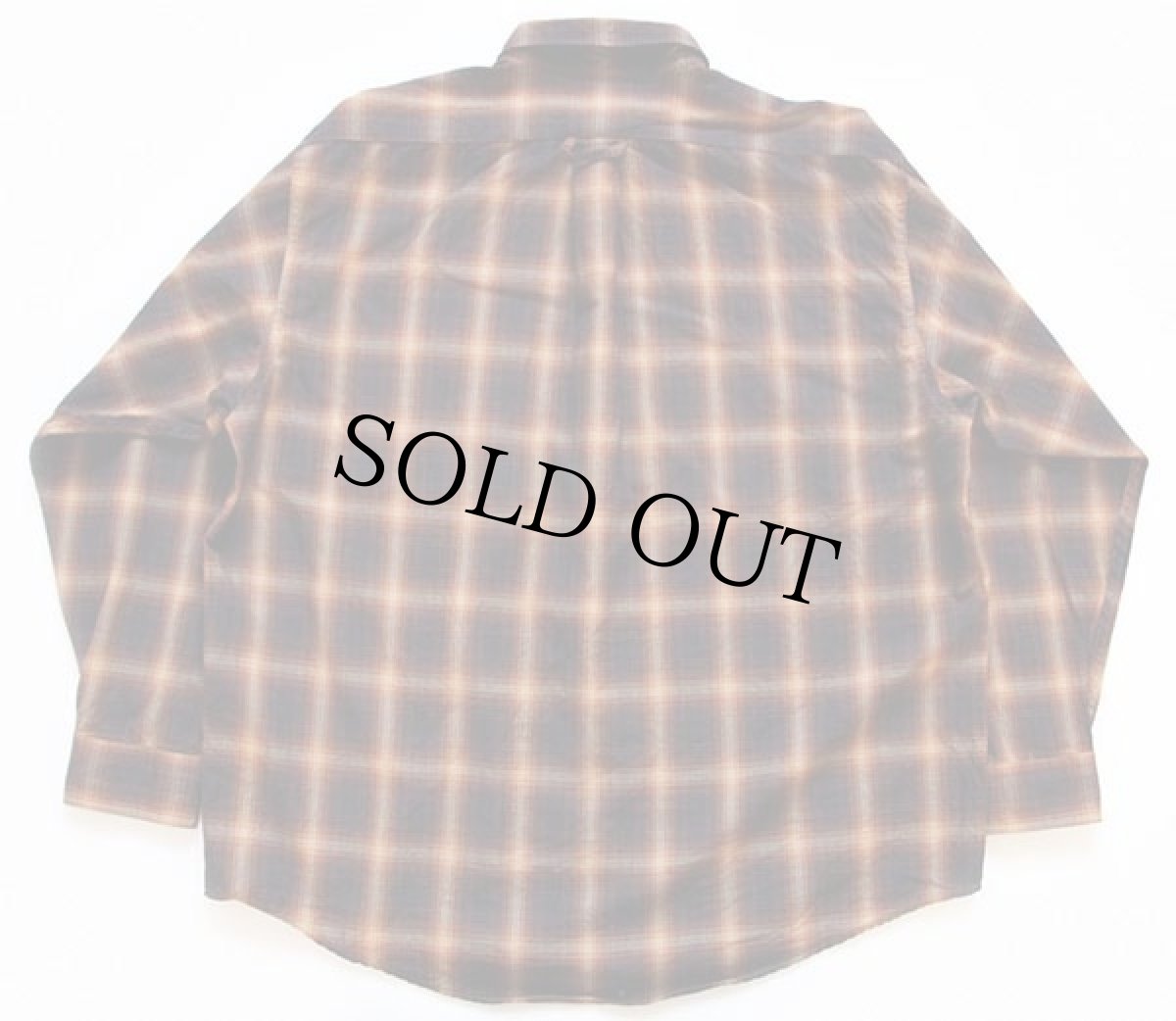 画像2: FILSONフィルソン オンブレチェック ボタンダウン ウールシャツ XL (2)