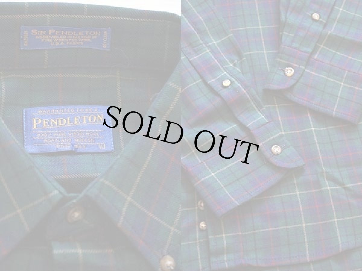 画像3: デッドストック★00s SIR PENDLETONサーペンドルトン タータンチェック ボタンダウン ウールシャツ L (3)