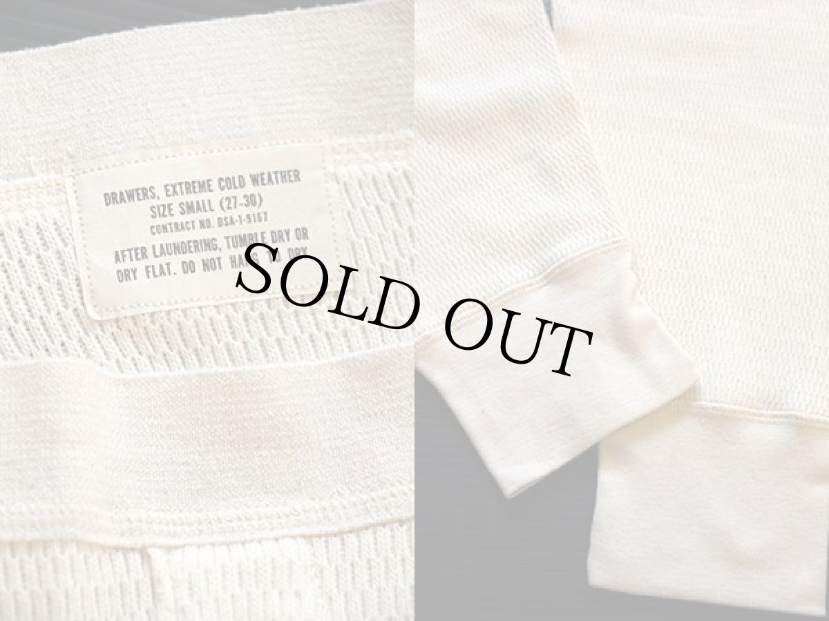 画像3: デッドストック★60s 米軍 ドロワーズ サーマルパンツ ナチュラル S (3)