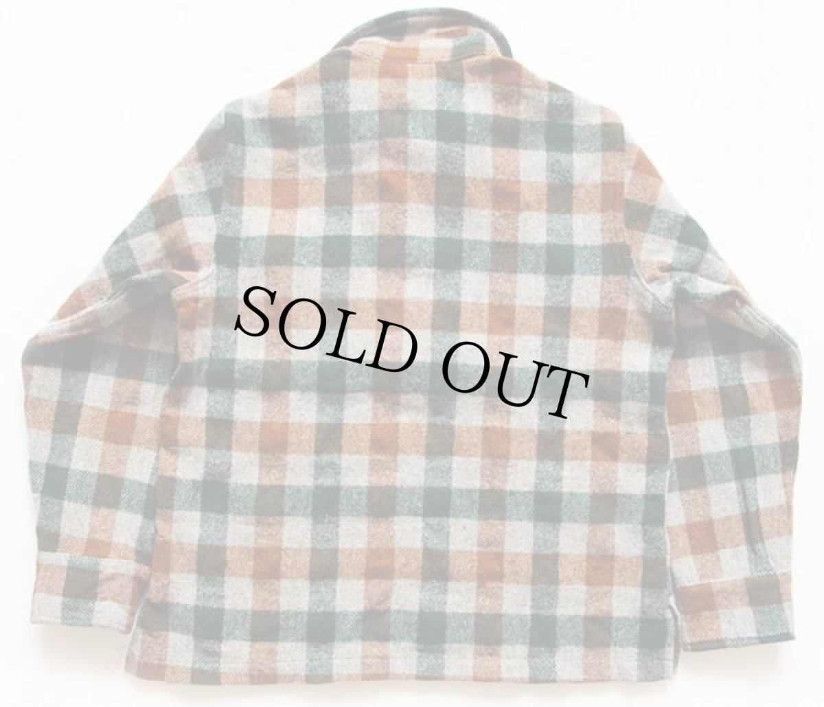 画像2: 70s Woolrichウールリッチ ブロックチェック プルオーバー ウールシャツ M (2)