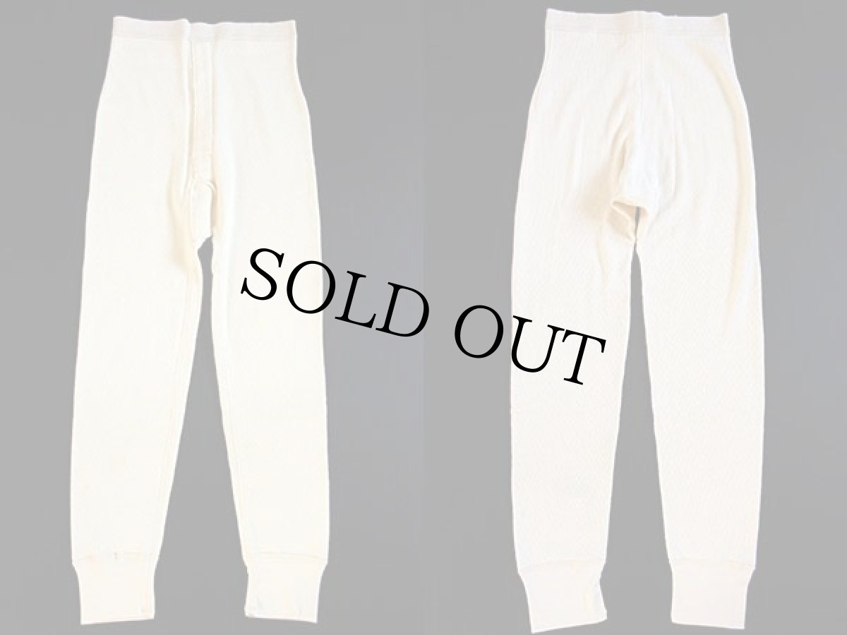 画像2: デッドストック★60s 米軍 ドロワーズ サーマルパンツ ナチュラル S (2)