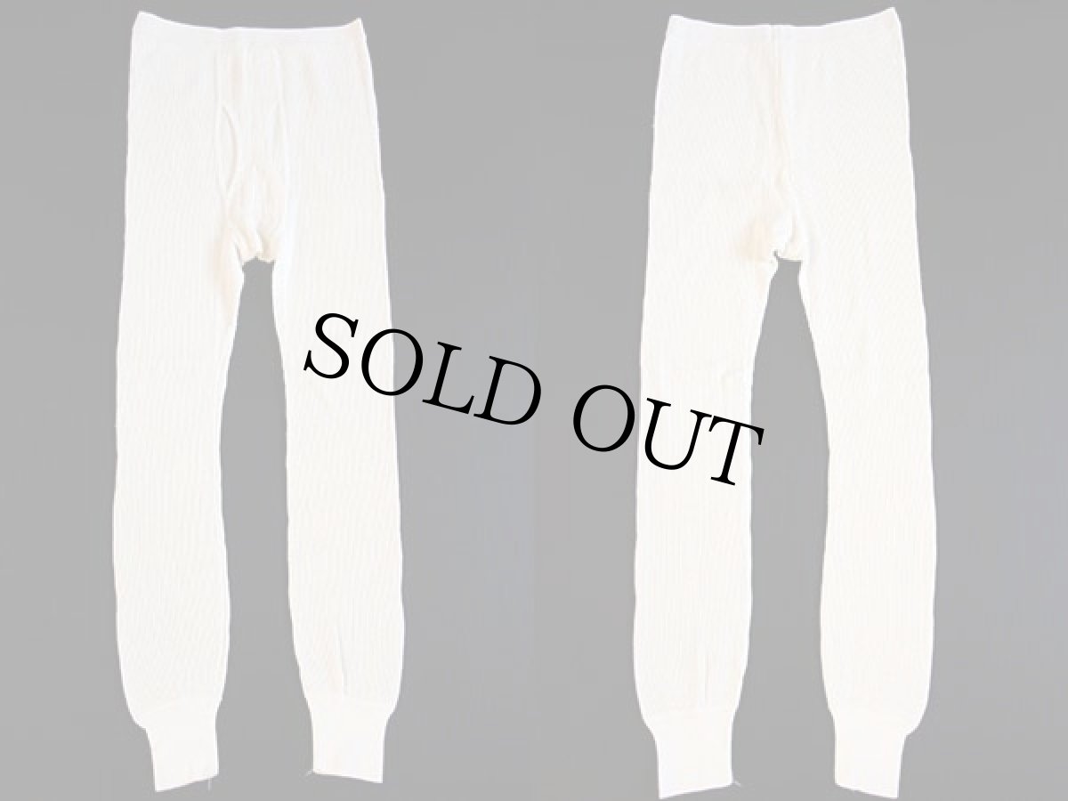 画像2: デッドストック★80s USA製 NORTHWEST TERRITORY サーマルパンツ ナチュラル M (2)