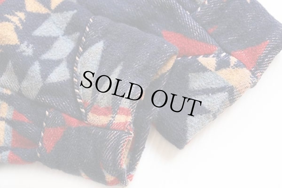 画像5: 40s Beaconビーコン ネイティブ柄 ショールカラー ブランケット ガウン (5)