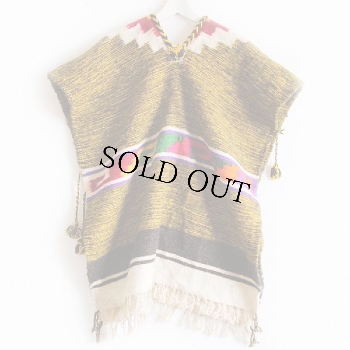 画像2: ラグ ウールポンチョ (2)