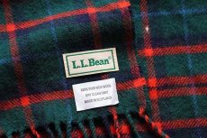 画像3: 90s スコットランド製 L.L.Bean タータンチェック ウール マフラー (3)