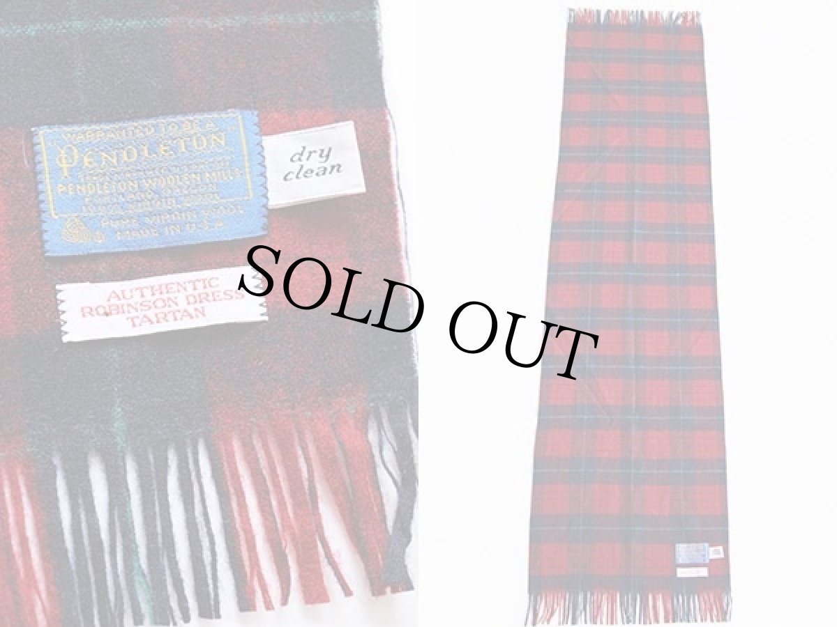 画像2: 70s USA製 PENDLETONペンドルトン タータンチェック ウール マフラー (2)