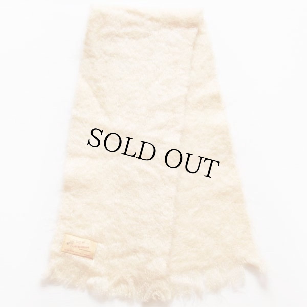 画像2: スコットランド製 CRAIG-NA-CREIDHE 無地 モヘヤ パイル マフラー ナチュラル (2)