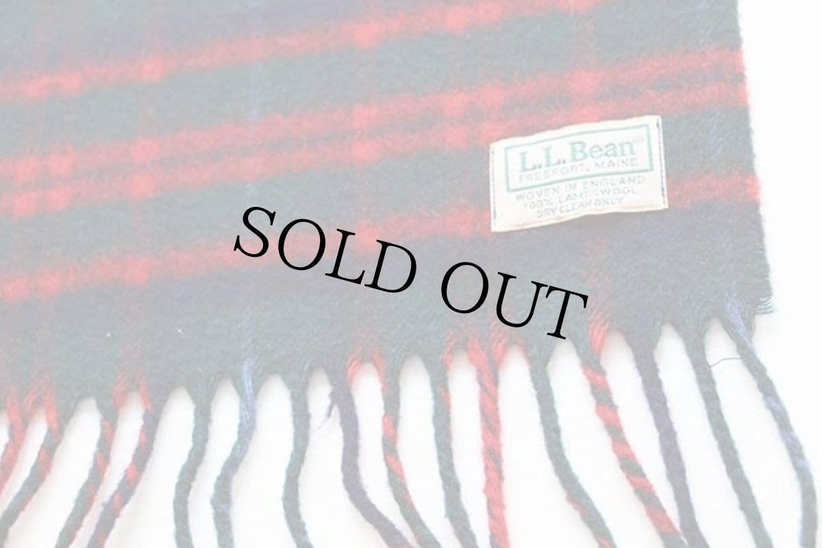 画像3: 80s 英国製 L.L.Bean タータンチェック ラムウール マフラー (3)