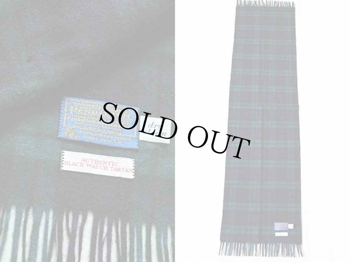 画像2: 70s USA製 PENDLETONペンドルトン タータンチェック ウール マフラー (2)