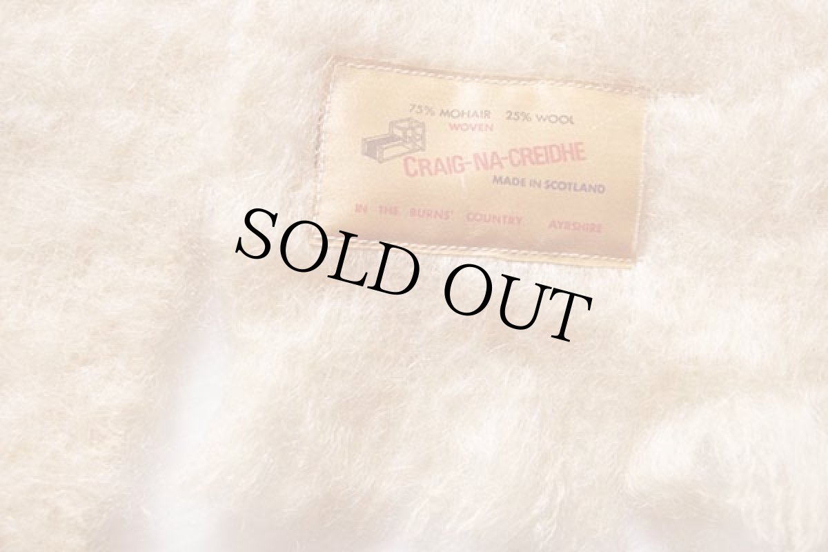 画像3: スコットランド製 CRAIG-NA-CREIDHE 無地 モヘヤ パイル マフラー ナチュラル (3)