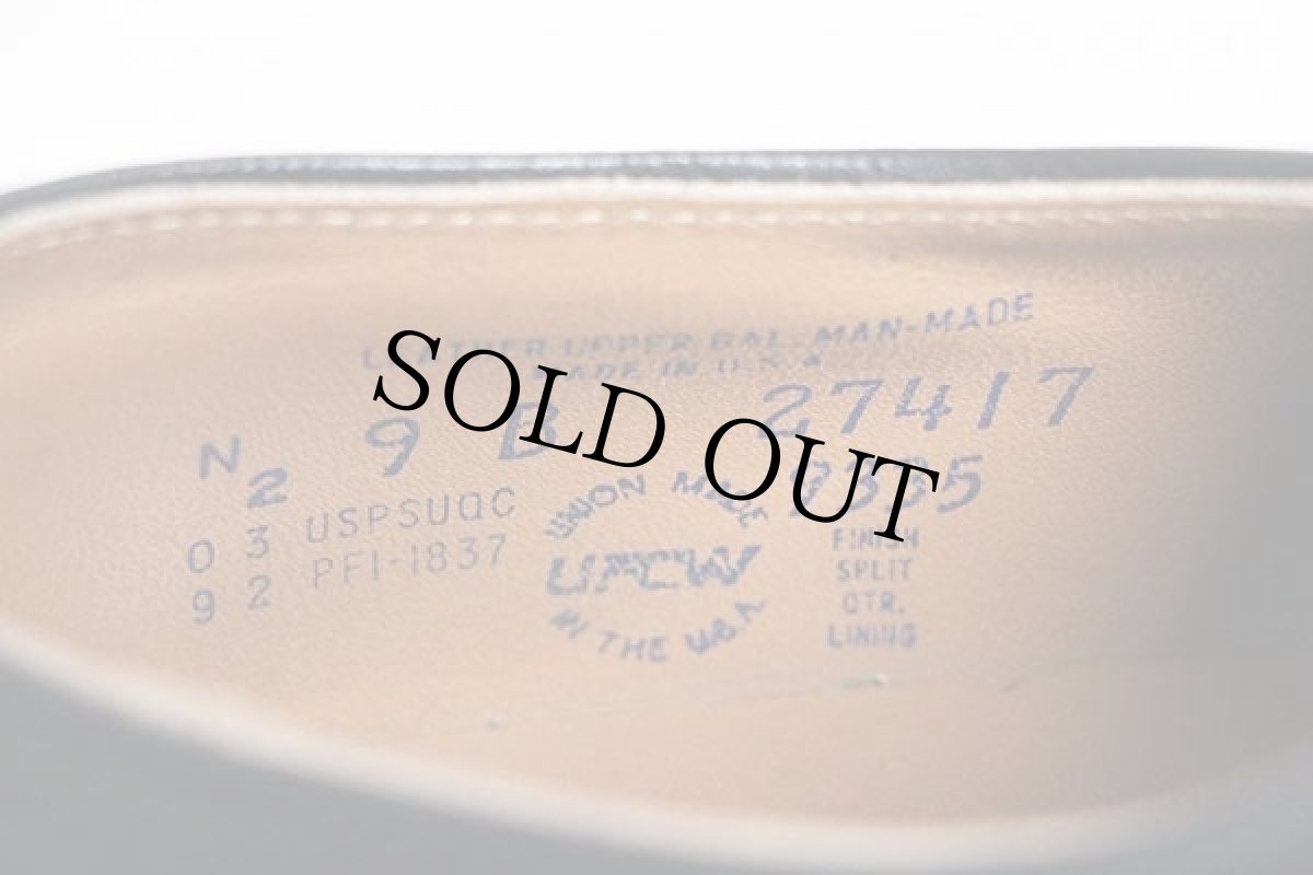 画像5: 90s USA製 REDWINGレッドウイング 9335 Uチップ/モックトゥ ポストマン レザーシューズ 黒 9B (5)